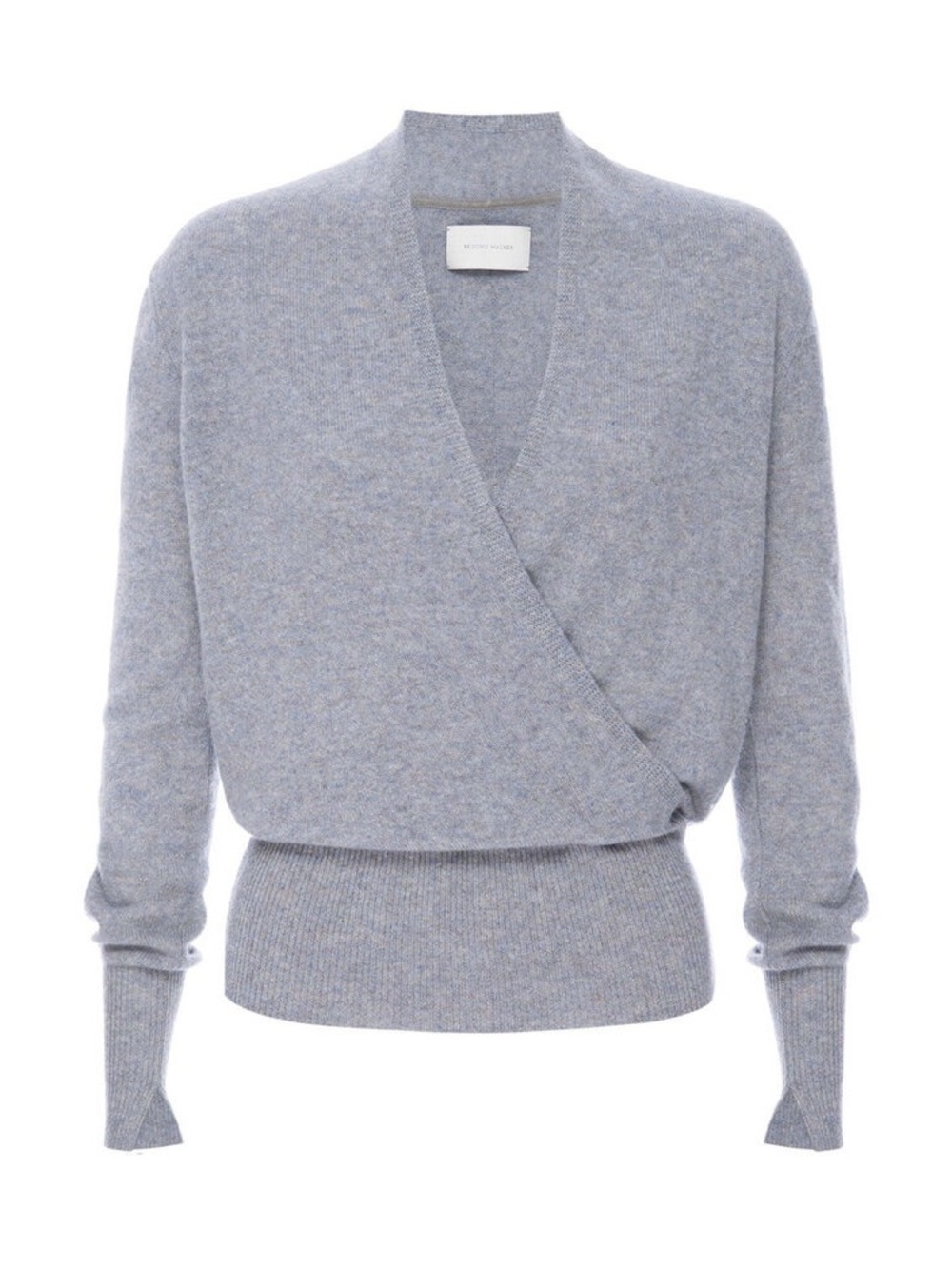 Brochu Walker 100% Cashmere Wrap Sweater Gray Marl Size Small